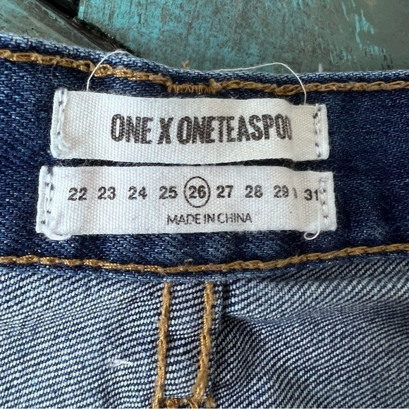 One Teaspoon Rollers Low Waist Long Rise Festival Shorts Size 26 - Picture 13 of 13